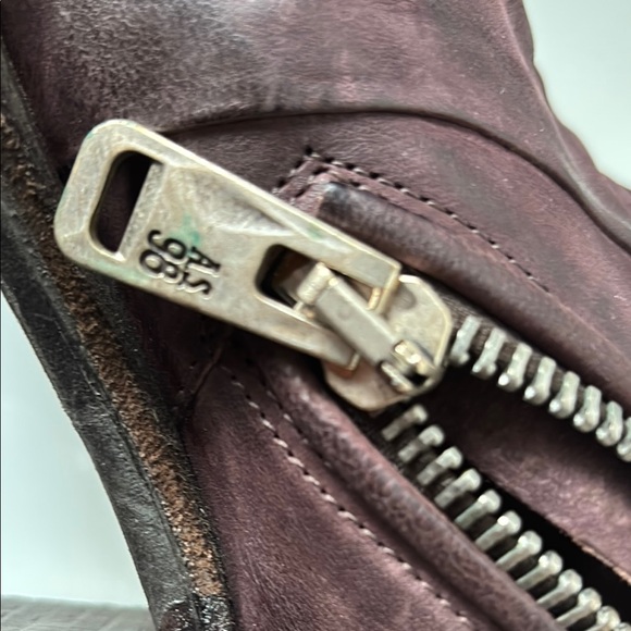 A.S.98 Dark Burgundy Leather Ankle Boots - Picture 3 of 8